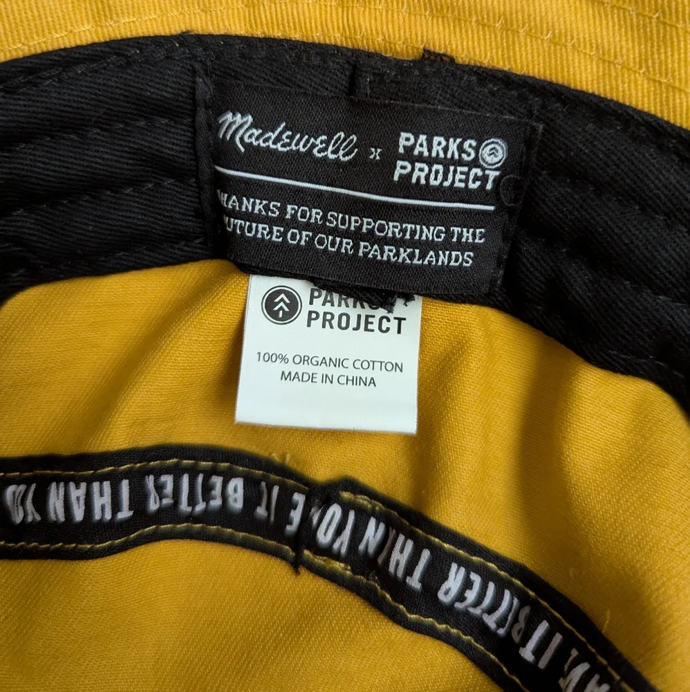 NWOT Madewell Parks Project Gold Embroidered Sun Bucket Hat